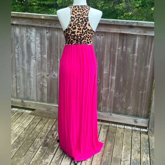 Gorgeous Leopard/Hot Pink Maxi Dress - Picture 6 of 8